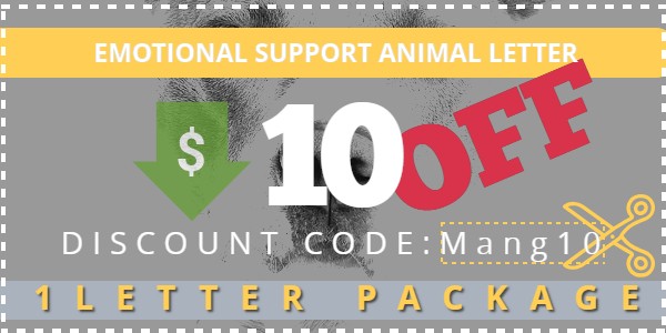 Mango Clinic Promo code for emotional support animal $10 off