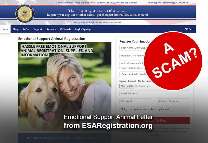 do i need to register my esa dog