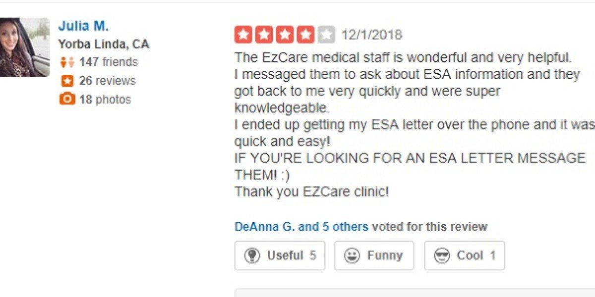 Esa Letter From Ezcare Clinic Review · Mango Clinic