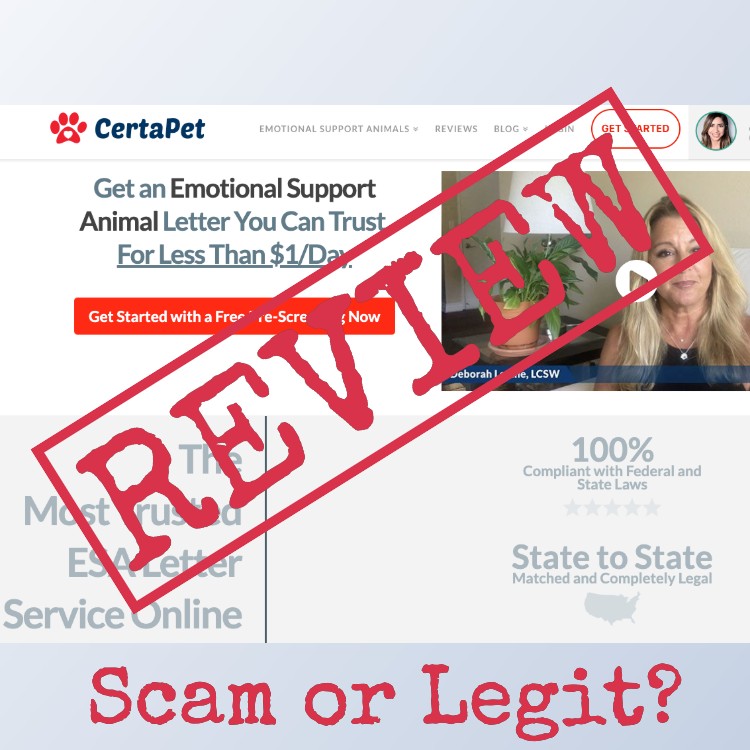 CertaPet ESA Letter Service Review 