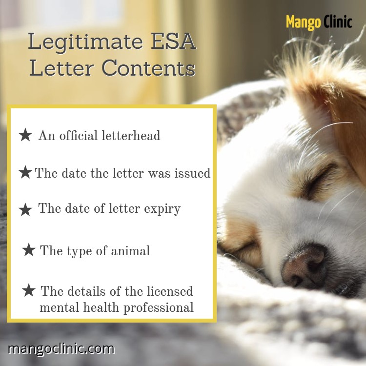 Printable Emotional Support Animal Letter