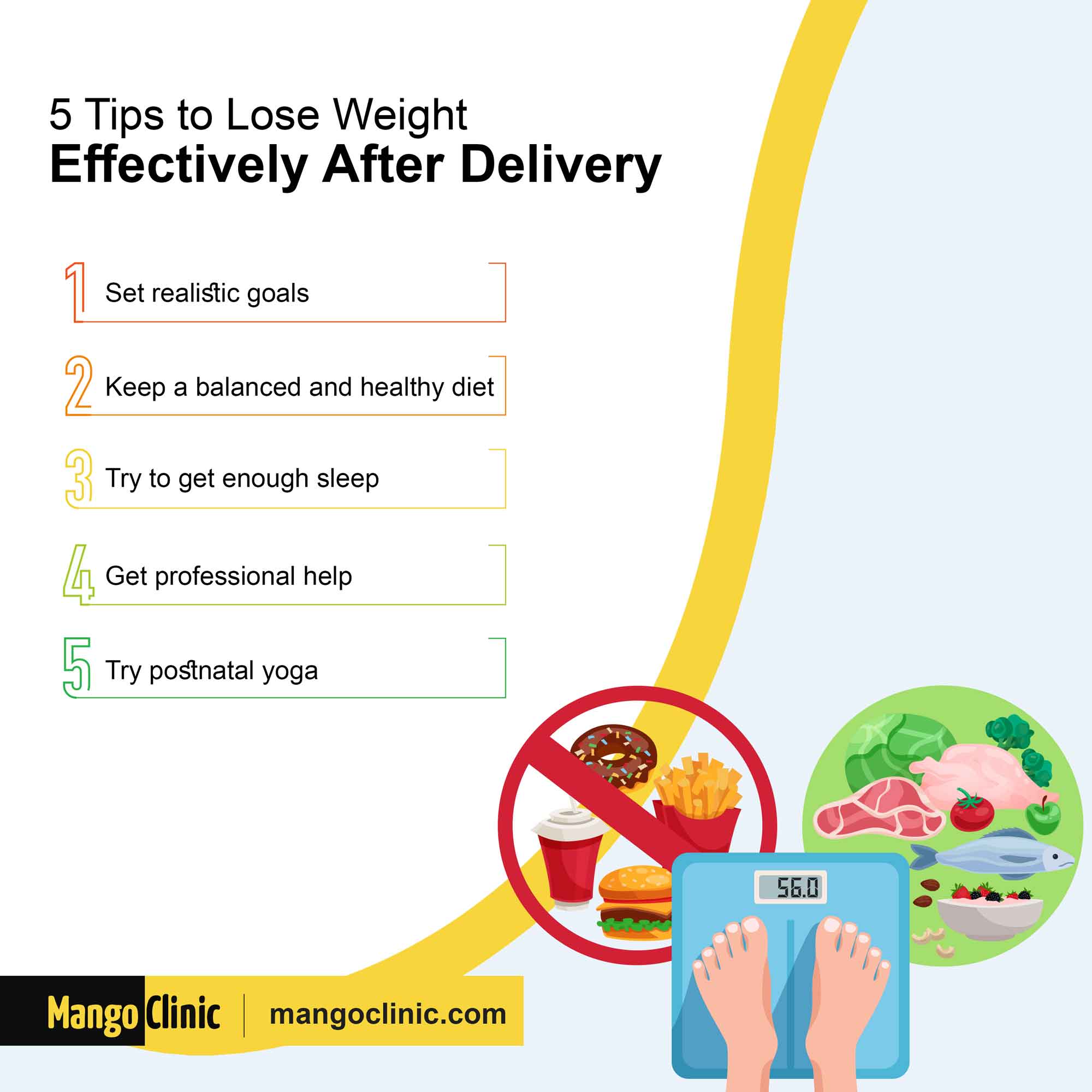 Tips to lose weight after delivery