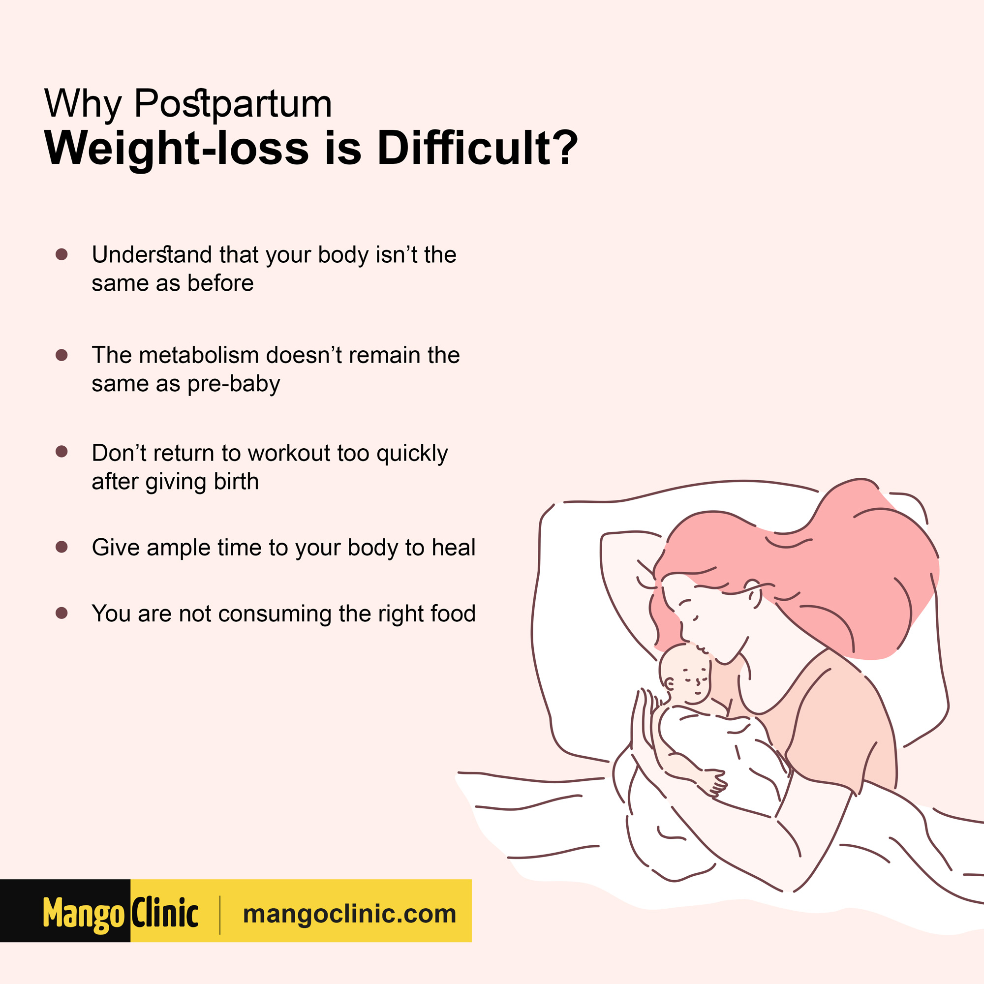 Why losing postpartum weight is difficult