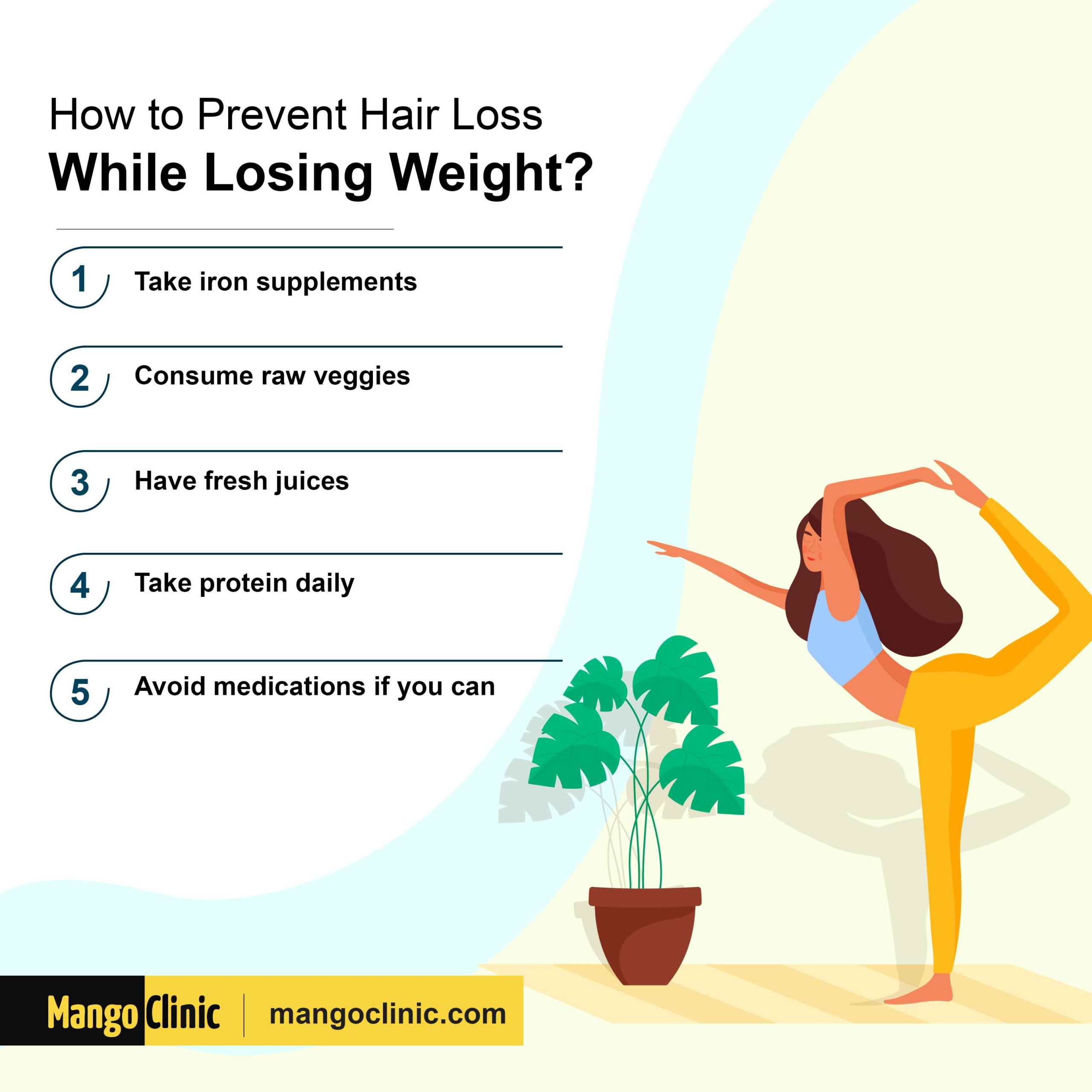 Prevent hair loss while losing weight