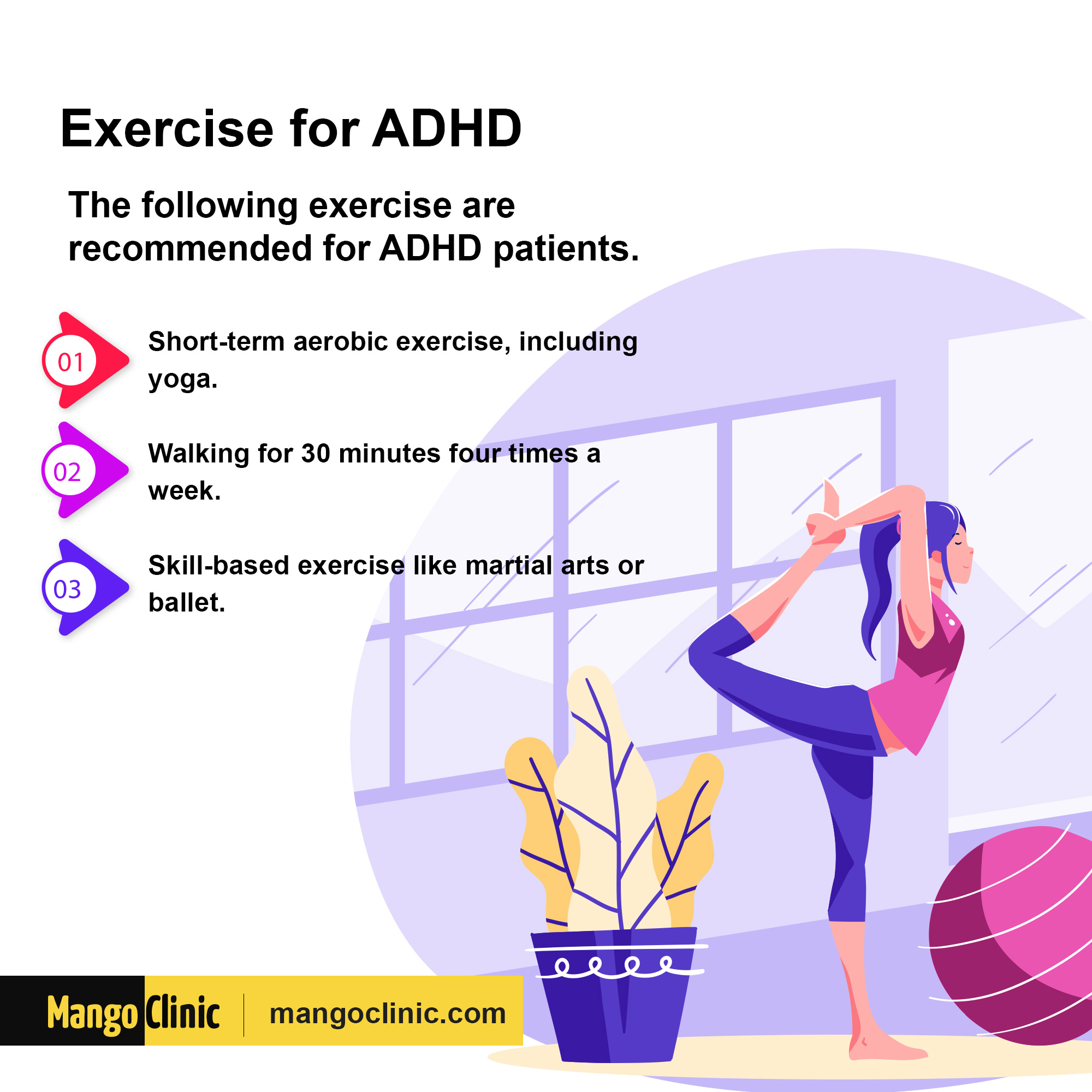 Exercises for attention deficit hyperactivity disorder