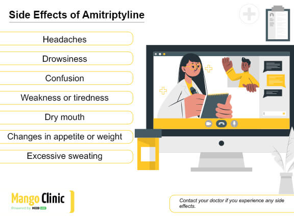 Side effects of Amitriptyline